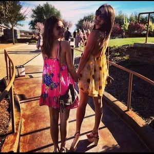 Show Me Your Mumu "Sunflower Club" strappy mini dress